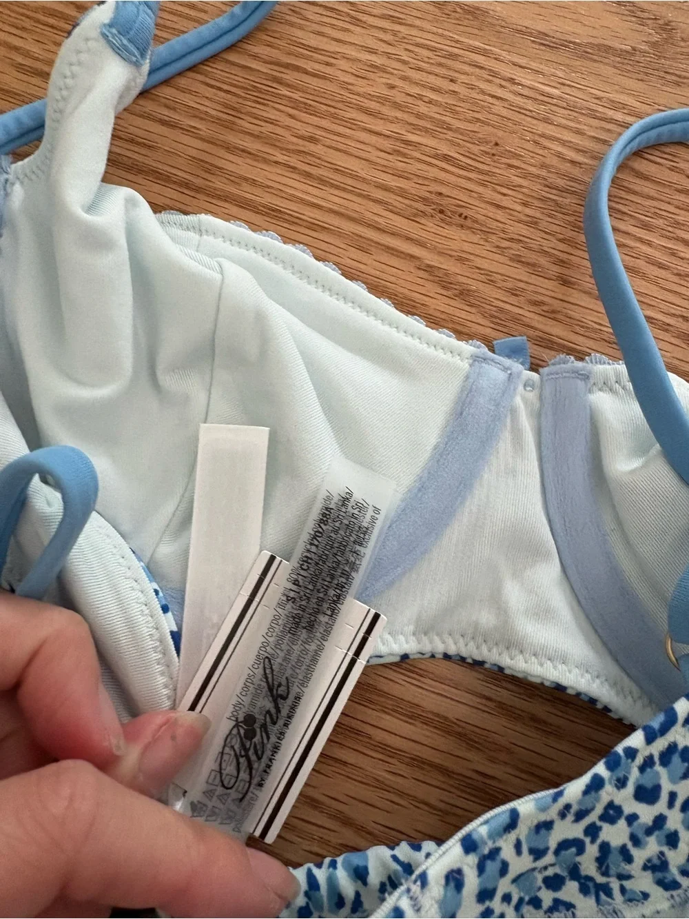 Frankie’s bikinis Blue Leopard Print Bikini